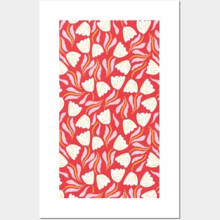 Red Naif Garden Posters and Art